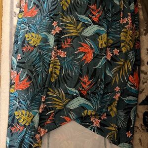 Ripskirt Hawaii Tropical Leaf Midi Skirt